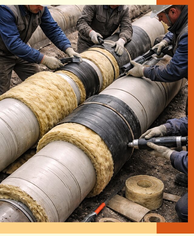 Утепление трубопровода в Городце под ключ от 1873 руб. — надежно и выгодно | ТепломастерГрд