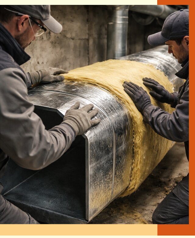 Утепление воздуховодов в Городце от 4252 руб. — теплоизоляция вентиляции | ТепломастерГрд