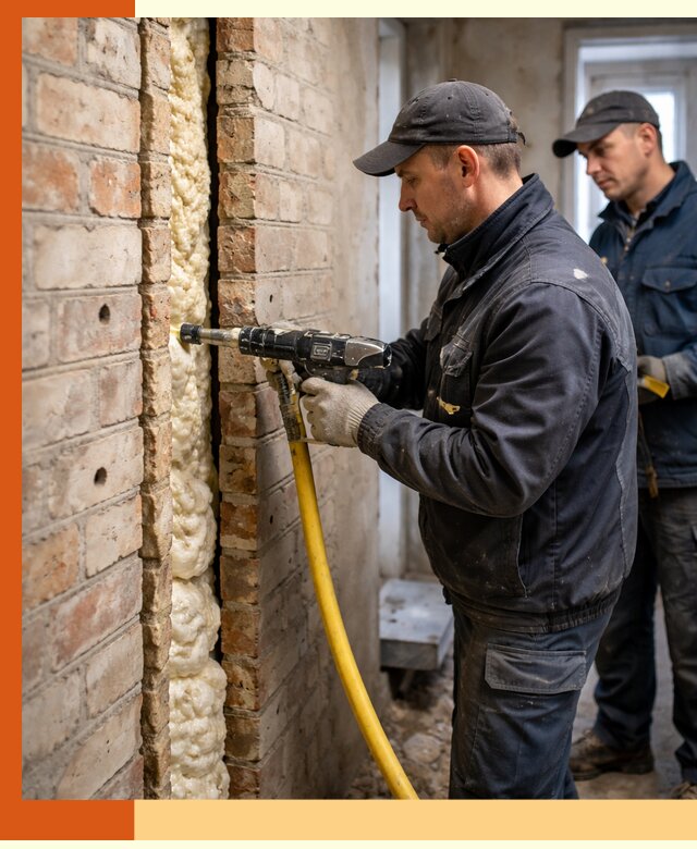Межстеновое утепление пенополиуретаном в Городце