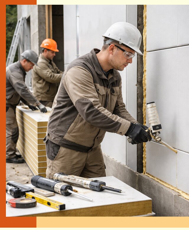 Утепление сэндвич-панелей пенополиуретаном в Городце