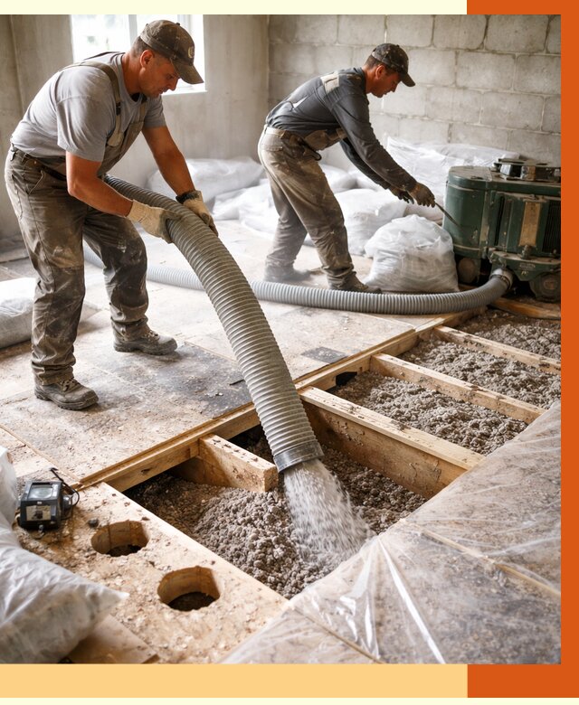 Заполнение пустот перекрытий в Городце от 4555 руб. под ключ | ТепломастерГрд