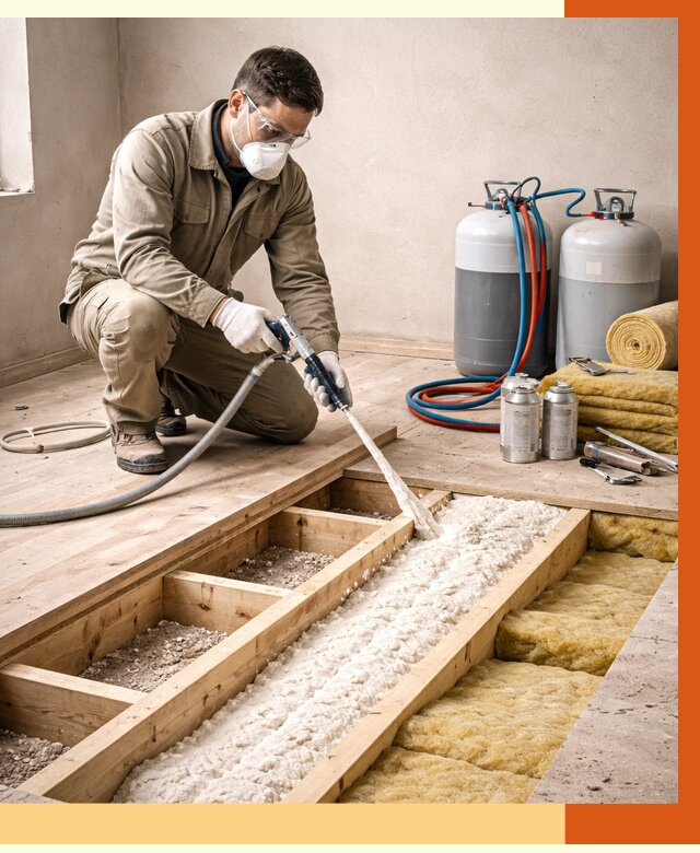 Заполнение полостей межэтажного перекрытия в Городце от 4252 руб. | ТепломастерГрд