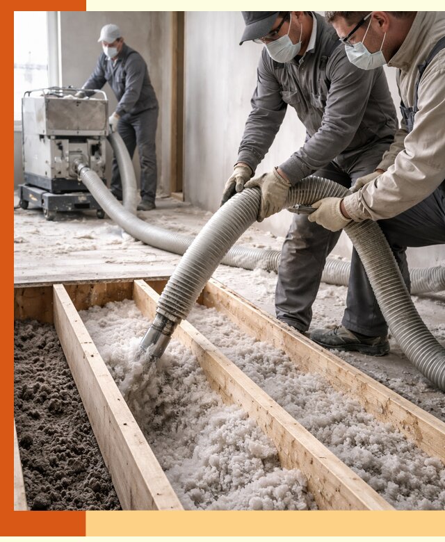 Заполнение полостей межэтажного перекрытия в Городце эффективно и герметично