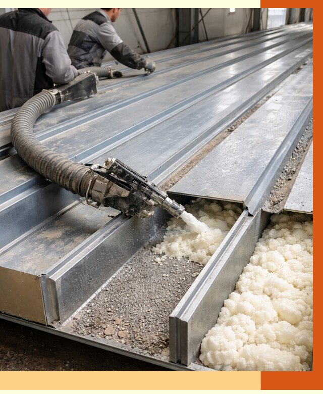 Заполнение пустот кровельных панелей в Городце от 7289 руб. под ключ | ТепломастерГрд