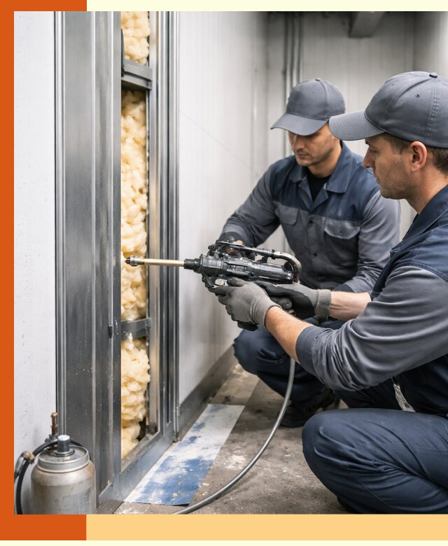 Заполнение пустот холодильных панелей в Городце специализированной пеной