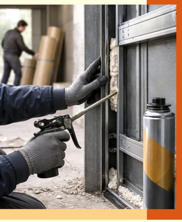 Заполнение пустот ворот в Городце от 4555 руб. — заливка ППУ, утепление под ключ | ТепломастерГрд