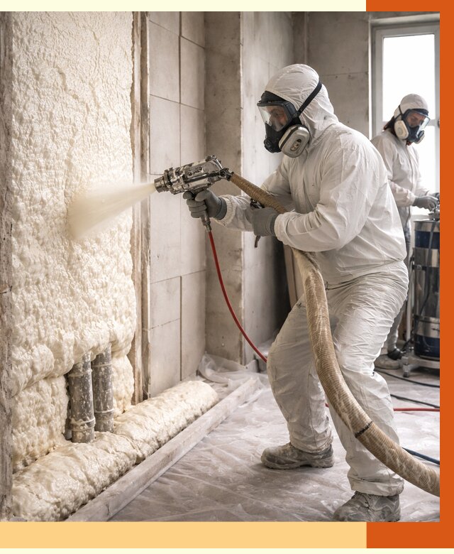 Напыление пенополиуретана в Городце от 7592 руб./м2 — услуги и монтаж ППУ | ТепломастерГрд