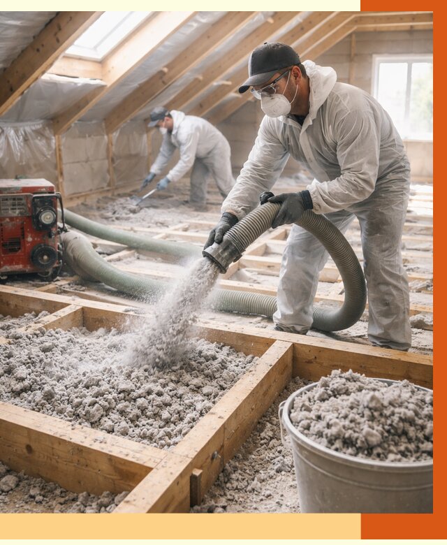 Утепление эковатой в Городце от 2986 руб./м2 — монтаж и задувка | ТепломастерГрд