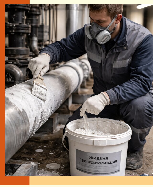 Утепление оборудования жидкой теплоизоляцией в Городце