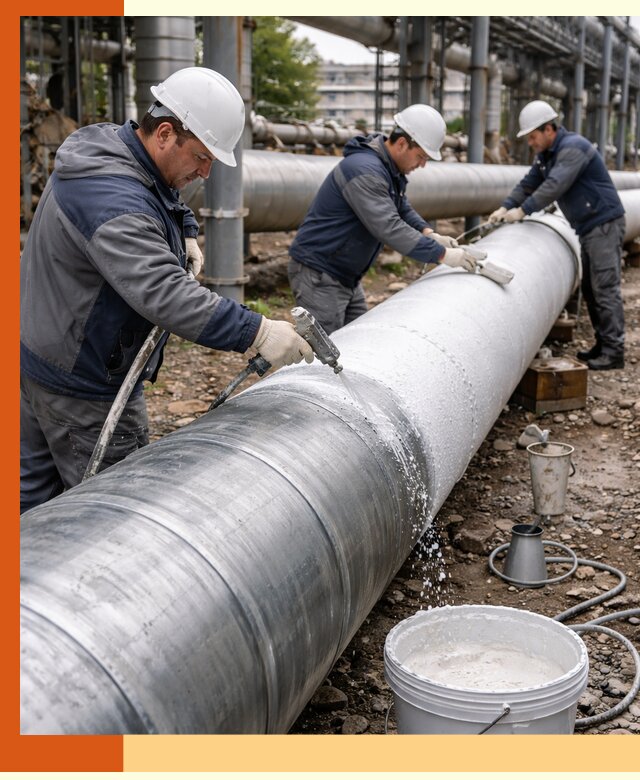 Утепление теплотрассы жидкой теплоизоляцией в Городце