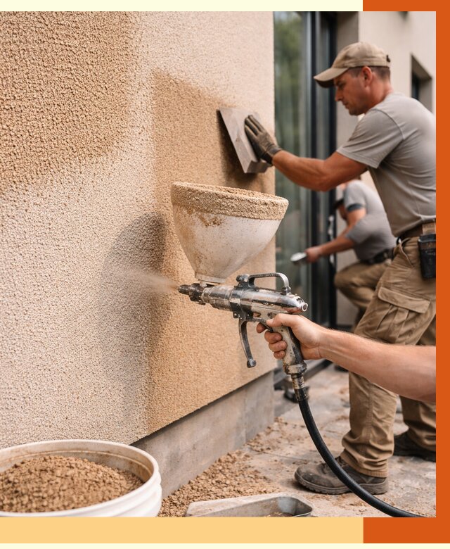 Утепление фасада жидкой пробкой в Городце от 4859 руб./м² под ключ | ТепломастерГрд