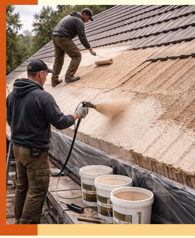 Утепление кровли жидкой пробкой в Городце для домов и зданий