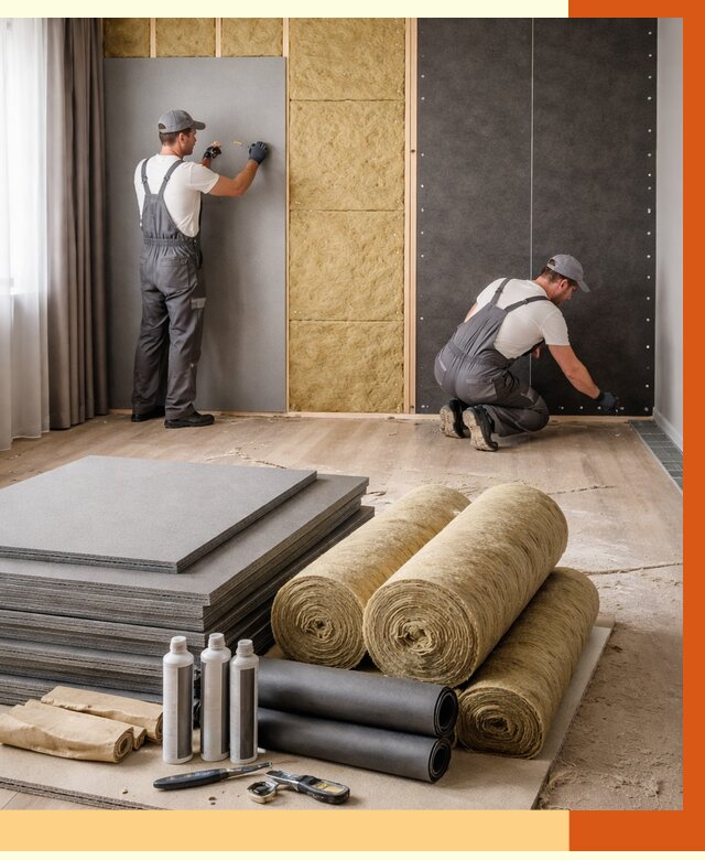 Шумоизоляция дома в Городце от 4555 руб/м2 — комплексная звукоизоляция под ключ | ТепломастерГрд