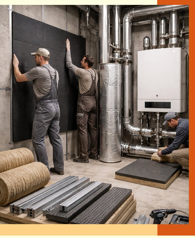 Шумоизоляция котельной в Городце от 6580 руб. под ключ | Профессиональная звукоизоляция — ТепломастерГрд