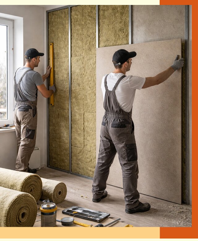 Шумоизоляция стен в Городце от 4555 руб/м2 — звукоизоляция стен под ключ | ТепломастерГрд