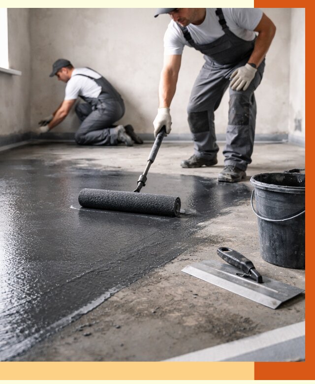 Профессиональная гидроизоляция пола в Городце от 8605 руб. под ключ | ТепломастерГрд