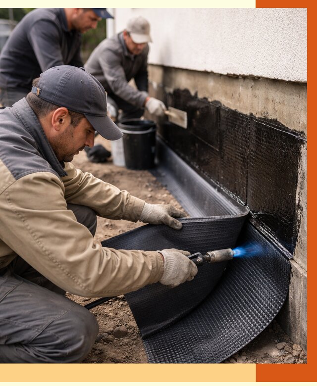 Гидроизоляция цоколя и отмостки в Городце от 8605 руб. — ТепломастерГрд