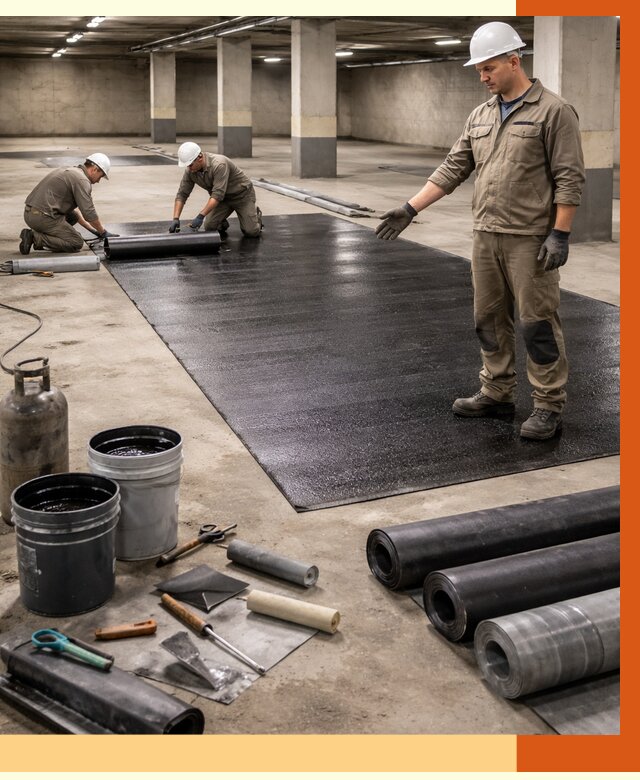 Гидроизоляция паркинга в Городце от 1215 руб/м² — профессиональная защита | ТепломастерГрд