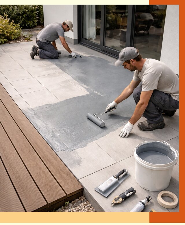 Гидроизоляция террасы в Городце под ключ от 7592 руб./м² | ТепломастерГрд