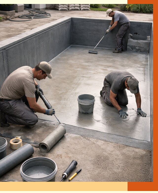 Профессиональная гидроизоляция бассейна в Городце от 6580 руб. за м2 | ТепломастерГрд