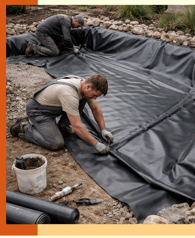 Гидроизоляция пруда в Городце: надежная защита и герметизация