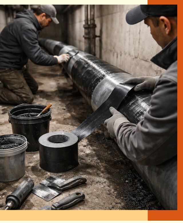 Гидроизоляция труб в Городце от 2531 руб. — профессиональная герметизация | ТепломастерГрд