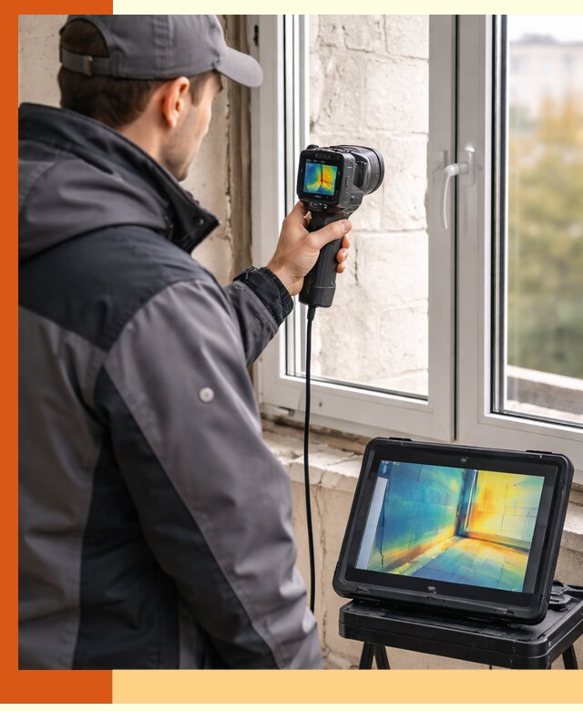 Тепловизионное обследование дома в Городце для выявления утечек тепла