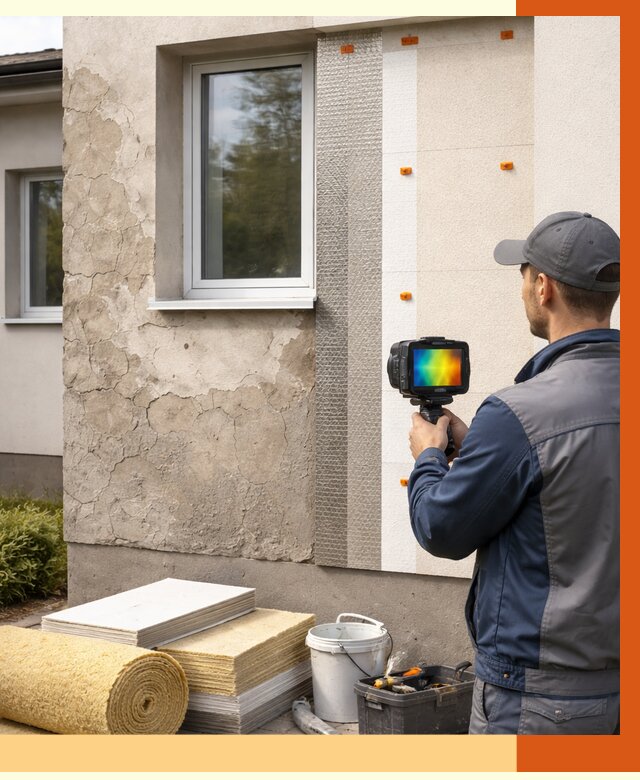 Тепловизионное обследование фасада в Городце от 4555 руб. под ключ | ТепломастерГрд