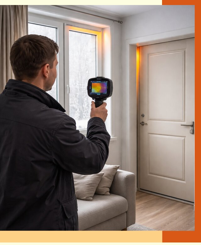 Тепловизионное обследование окон и дверей в Городце от 4555 руб. | ТепломастерГрд