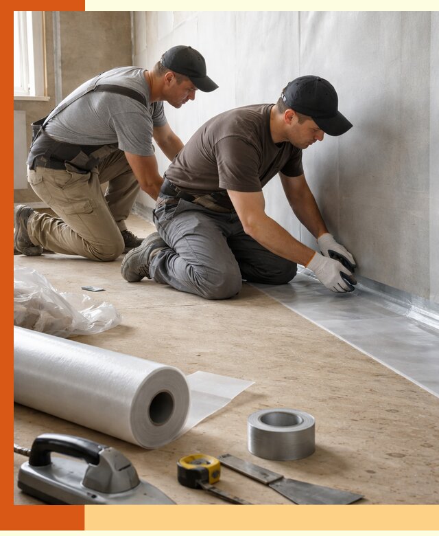 Монтаж пароизоляции для дома и помещений в Городце