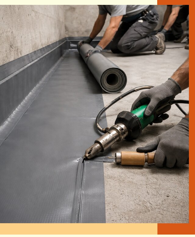 Монтаж гидроизоляционной мембраны в Городце от 1007 руб/м2 | ТепломастерГрд