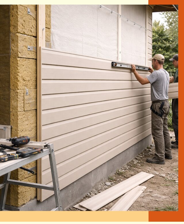 Монтаж сайдинга после утепления в Городце от 1873 руб. — обшивка и облицовка | ТепломастерГрд