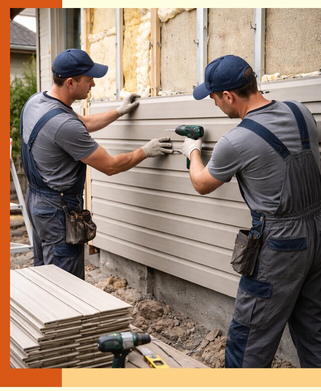 Монтаж сайдинга после утепления в Городце качественно и надежно